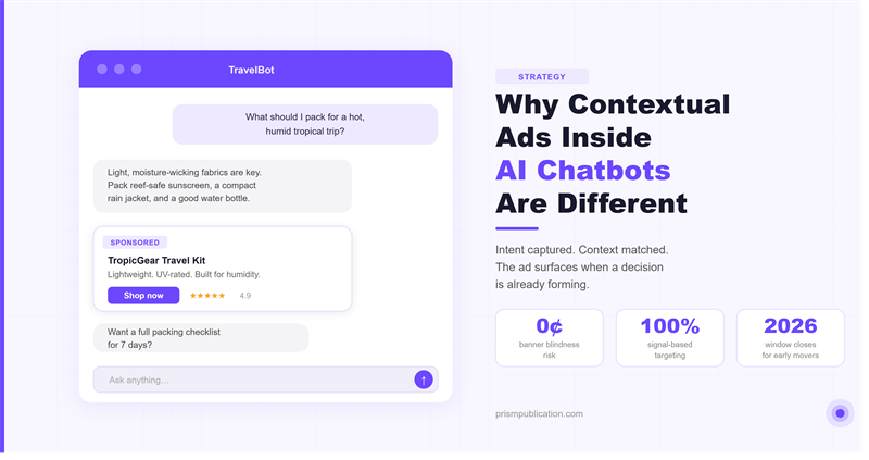 Why Contextual Ads Inside AI Chatbots Are the Most Underpriced Surface in Digital Advertising